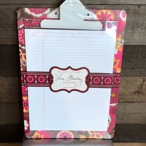 Vera Bradley Clipboard in Cranaby With Notepad